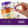 Daily Vitamin D Gummies for Adults - Contains 1000IU (25ug) VIT D3 Supplement for Immune Support - Easy Take Blackcurrant Flavour - 4 Month Supply - 120 Gummies - by