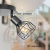 Spot Light Fittings for Ceilings Adjustable Metal Wire Cage Kitchen Spotlight with E14 Base Black 3 Way Ceiling Light Industrial for Bedroom Bar Hallway Living Room No Bulb