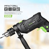 Hammer Drill, 600W Electic Corded Drill, 13mm Metal Chuck, 0-3000RPM, Powerful Variable Speed Drill for Drilling in Wood, Soft Metals