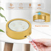 3 Pack Picture Lights for Wall Battery Operated Gold Picture Light Rechargeable Dimmable Timer Painting Frame Light Cordless Art Lights for Wall Led Puck Lights with Remote Control Gold RGB