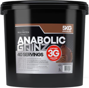 Anabolic Gainz 5kg – Mass Gainer – 30g Protein Powder – Contains 3g Creatine Per Serving – Post Workout Recovery Fuel to Build Lean Muscle – 40 Servings – GMP Certified – TBPC (Chocolate)