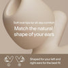 Silence Ear Plugs for Sleep, Focus & Travel - Comfortable, Travel Essential, Noise Cancelling Ear Plugs, V-Shape Snug Fit & Soft Oval Tips, 4 Sizes XS/S/M/L, Reusable Ear Plugs - Beige