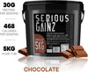 , SERIOUS GAINZ - Whey Protein Powder - Weight Gain, Mass Gainer - 30g Protein Powders (Chocolate, 5kg)