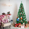 Half Christmas Tree,1.8M Green Artificial Half Christmas Tree with Stand Slim Half Xmas Tree Christmas Decoration Holiday Decoration