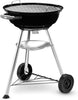 "Ultimate  47cm Charcoal Grill BBQ - Freestanding Cooker with Lid, Stand & Wheels in Sleek Black Finish"