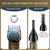 Beard Trimmer Kit Professional Hair Clipper Trimmer Zero Gapped T-Blade Trimmer Electric Shaver Razor Nose Body Trimmer for Men Cordless Grooming Kit 7 in 1