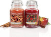 Scented Candle, Red Apple Wreath Large Jar Candle, Long Burning Candles: up to 150 Hours, Perfect Christmas Gifts for Women