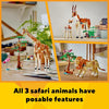 Creator 3in1 Wild Safari Animals, Giraffe Toy to Gazelle Figures to Lion Model, Set for Kids, Girls & Boys Aged 9 Plus, Includes Flamingo and Butterfly, Nature Gifts for Imaginative Play 31150