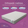 Sleep King Size Three Zone Memory Foam and Coil Spring Hybrid Mattress , Size 150 x 200cm , White