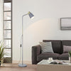 Floor Lamp, Industrial Floor Lamps Corner Lamp Rustic Farmhouse Standing Lamp, Adjustable Metal Heads Indoor Task Lighting Reading Floor Lamps for Living Room, Bedroom, E27 Socket (Grey)