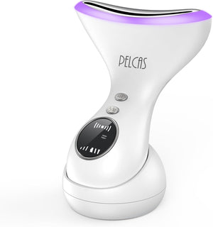 Face Massager EMS Facial Massager with LED Display 3 Light Modes Face Massager Electric 43℃ Face Lifting Device High Frequency Vibration for Wrinkle Anti-Aging Neck Skin Tightening Lifting