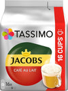 Jacobs Café Au Lait Coffee Pods x16 (Pack of 5, Total 80 Drinks)