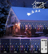 Icicle Outdoor Christmas Lights,10M/33FT 270 LED Icicle Lights with 45 Icicles,Blue White Fairy Twinkle Lights - IP44 Waterproof/Remote/8 Modes/Memory/Timer for Outside Eaves Xmas Roof Decorations