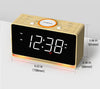 Bedside Alarm Clock Radio, 1.4" White LED Display Clock with Bluetooth, FM Radio, Dual Alarm, Sleep Timer, Snooze Function, Dimmer and Night Light CKS718W