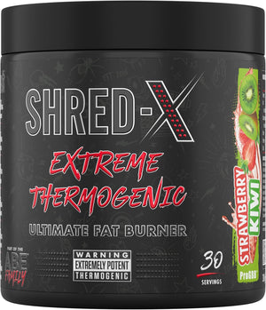 Shred X Fat Burner - ABE All Blak Everything Fat Burner, Thermo Weight Management (300g - 30 Servings) (Strawberry Kiwi)