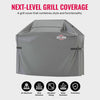 BBQ Grill Cover Cover fits Weber, Brinkmann, Char Broil, Outback and more - Large Barbeque Cover Waterproof, Rip-Proof, UV Resistant Heavy Duty Barbecue Cover (152 x 71 x 112 cm), Grey
