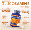 Turmeric & Glucosamine Complex with Chondroitin, Vitamin C, Rosehip, Ginger & Zinc. 90 Capsules. High Strength Joint, Bone & Cartilage Health, Reduces Fatigue, Immunity Support