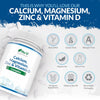 High Strength Calcium Magnesium Zinc & Vitamin D Supplement - 365 Vegetarian Tablets - Osteo Complex with Selenium, Copper, Manganese & Boron - 6 Month Supply -