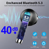 Wireless Earbuds, Bluetooth 5.3 Headphones NEW Wireless Headphones with 4 ENC Mic, 56H Bluetooth Earphones in Ear Noise Cancelling Deep Bass, Mini Ear Buds Bluetooth Earbuds IP7 Waterproof LED Display