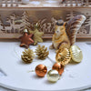 Christmas Baubles,45pcs 3-5cm Woodland Copper and Gold Christmas Ball Ornaments for Christmas Tree Decorations