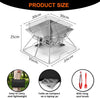 Portable Fire Pit BBQ For Camping: Stainless Steel Folding Firepit Small Barbecue Charcoal Grill For Garden, Outdoor, Campfire