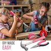 Pink 20pc Home DIY Tool Kit. Complete Household Hand Tools. All Essential Repairs in a Bag