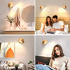 2 Pack Rechargeable Wall Lights, 360° Rotatable Touch Control Wall Lamps, Battery Operated Wall Light, 3 Brightness Levels 3 Colour Modes, Wireless Reading Lights for Bedroom Living Room