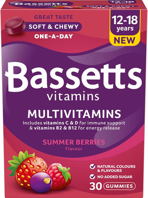 12-18 Summer Berries Flavour Multivitamins 30 Gummies