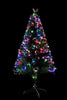 2Ft/60cm Fibre Optic Christmas Multicolour Changing LED Decorations-Pre-Lit Green Artificial Xmas Tree Colourful Lights, PVC, 2ft