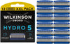 - Hydro 5 Razor Blades For Men Blades, Carbon Coated, Hydrating Gel & Precision Trimmer, Pack of 12 Razor Blade Refills