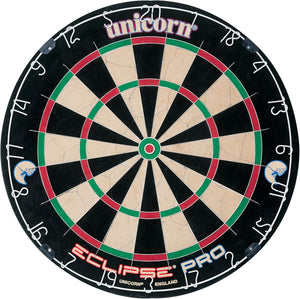 Dartboard | Eclipse Pro | Ultra-Visible Number Ring & Spider | Championship Quality Sisal Bristle | Staple-Free Construction