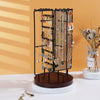 Jewellery Organiser Stand Earring Holder with 28 Necklace Hooks, 360 Rotating Necklace Holder Earrings Storage Rack Jewelry Tower Bracelet Holder, Holds More than 100 Pairs Earrings -Black