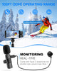 Wireless Lavalier Microphone for iPhone/Android Phone/Laptop, Plug-Play Clip on Lapel Mic with Auto Noise Reduction for Video Recording, Live Broadcast, Interview, TikTok, YouTube (2 Mics)