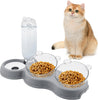 Cat Bowls with Stand Tilted 15° Detachable 3 in 1 Cat Food Bowls Cat Water and Food Bowls Anti-Spill and Adjustable Cat Feeding Bowl Pet Bowl for Cats and Dogs