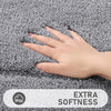 Microfiber Soft Bath Mat Set 3 Piece Absorbent Bathroom Toilet Rug Non Slip Machine Washable Bath and Pedestal Mat Sets, Grey