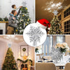 Christmas Tree Topper Projector Light Star Tree Topper for Christmas Decoration Snowflake Light Tree Topper with Rotating LED Adjustable Light Silver Xmas Tree Topper Gift Bedroom Decor