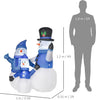 4ft Inflatable Christmas Snowmen Family Xmas LED Outdoor Indoor Holiday Decorations Yard