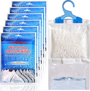 Set of 6 Hanging Interior Wardrobe Dehumidifier - 230g Each Bag - Ideal to stop damp & condensation- For Wardrobe, Home, Kitchen, Garage, Bedroom, Caravan, Office, Basement etc