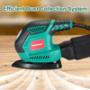 HYCHIKA Sander for Wood 200W, Electric Sander with Dust Collector, 12PCS Sandpapers, 14000RPM Compact Electric Detail Sander Ideal for Tight Space Sanding, Furniture Finishing