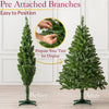 Artificial Christmas Tree 5ft, Traditional Green Spruce, Bushy Branches, Lifelike Dual Tone PVC Needles, Indoor Xmas Decoration, Easy Assembly with Stand, Tip Count 339 (skirt not included)