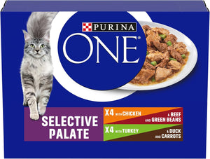 Adult Wet Cat Food Selective Palate - 8x85g, Pack of 5