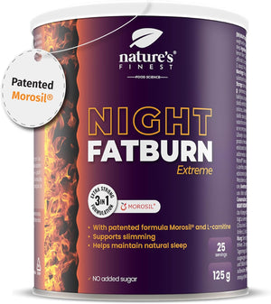 Night FatBurn Extreme: Weight Loss That Work Fast Drinks - Night Time Fat Burner with Morosil, L-Carnitine and Valerian, Gluten Free