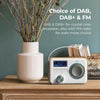 DAB Radio Portable, Bluetooth Speaker, DAB Plus/DAB Radio, FM Radio, Mains Powered or Battery Powered, Portable Bluetooth Speaker, USB Charging for 10 Hours Playback