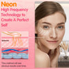 High Frequency Facial Machine -  Neon Portable High Frequency Facial Skin Light Therapy Wand Device with 4 Electrodes for Acne, Wrinkle Removal, Hair Regrowth, Skin Tightening, Anti Aging