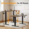 Standing Desk Height Adjustable Electric Desk, 120 * 60cm Stand up Table, Sit Stand Home Office Desk with Splice Board, Vintage Brown