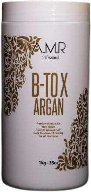 BTOX ARGAN AMR PROFESSIONAL INTENSE REPAIR CARE - FORMOL FREE - For Very Damaged Hair (1 kg)