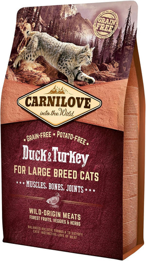 Duck & Turkey Large Breed Cat Food - 2kg