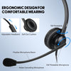 Telephone Headset for Home Phones with 2.5mm Jack, Corded Call Center Headset with Noise Cancelling Microphone for Panasonic KG-TGEA20 KX-TGA470 Cisco SPA 525G Uniden Vtech DS6151 DS6671-3 CS611