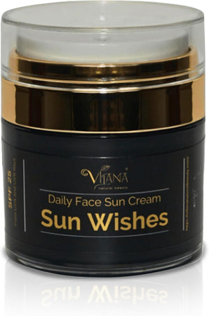 Sun Wishes Face Sun Cream Suitable for All Skin Types daily face cream with SPF25, reliable sun protection,Beauty Skin Care (50 ml) (Sun wishes)