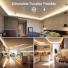 5M D Strip Lights, Warm White to Cool Daylight, Dimmab and Tunab with Remote, Stick-on D Light for Bedroom, Desk, Mirror, Wall, Ceiling and More